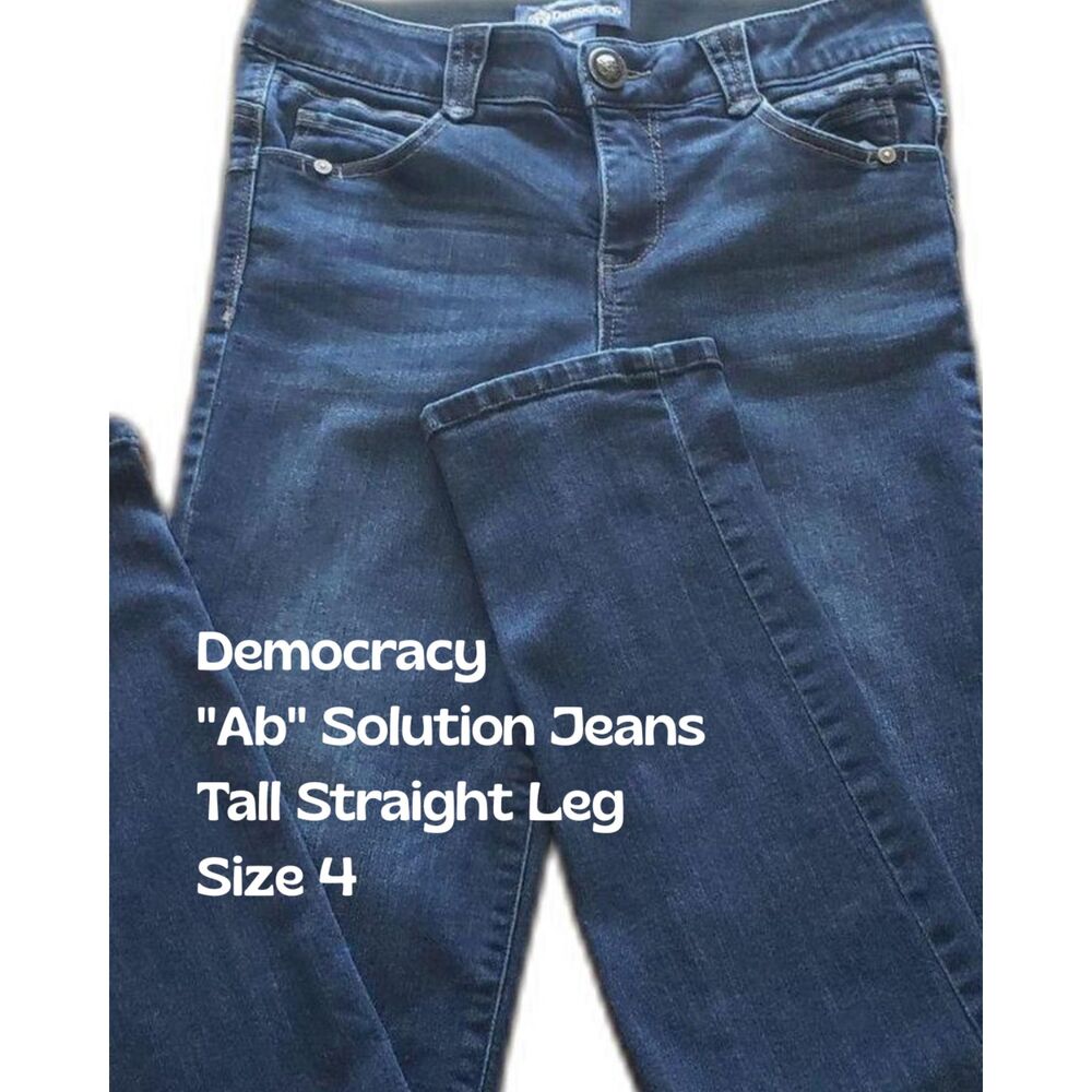 Democracy - "Ab" Solution - Tall Straight Leg Jean - Dark Blue - Women Size 4